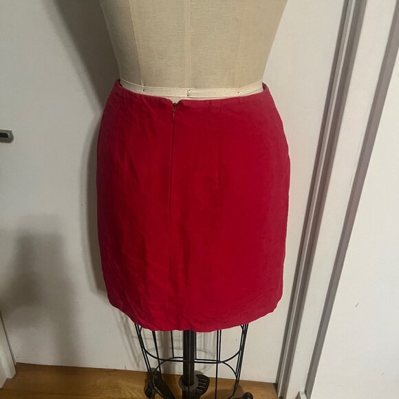 PAUW Red Linen Mini Skirt Size 1 (Small) - Picture 4 of 6